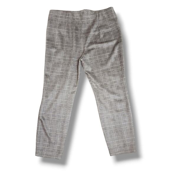 Tahari Microsuede Plaid Ankle Pants - Picture 2 of 4